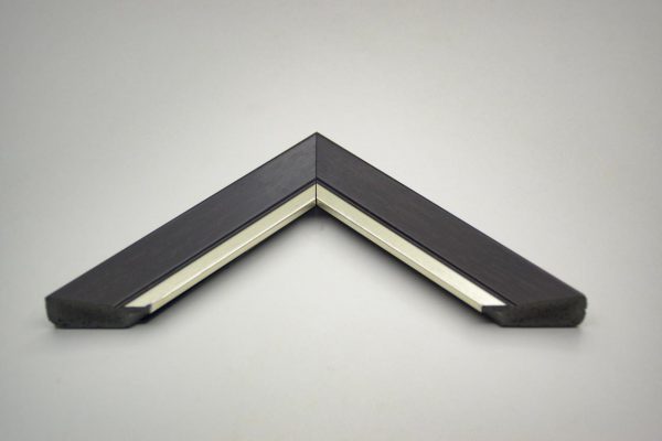 قابسازی چارچوب - قاب پی وی سی PVC کد 394 شیبدار قهوه ای لبه نقره ای