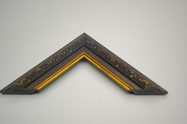 قابسازی چارچوب - قاب پی وی سی PVC کد ۴۲۱ گل دار قهوه ای طلایی